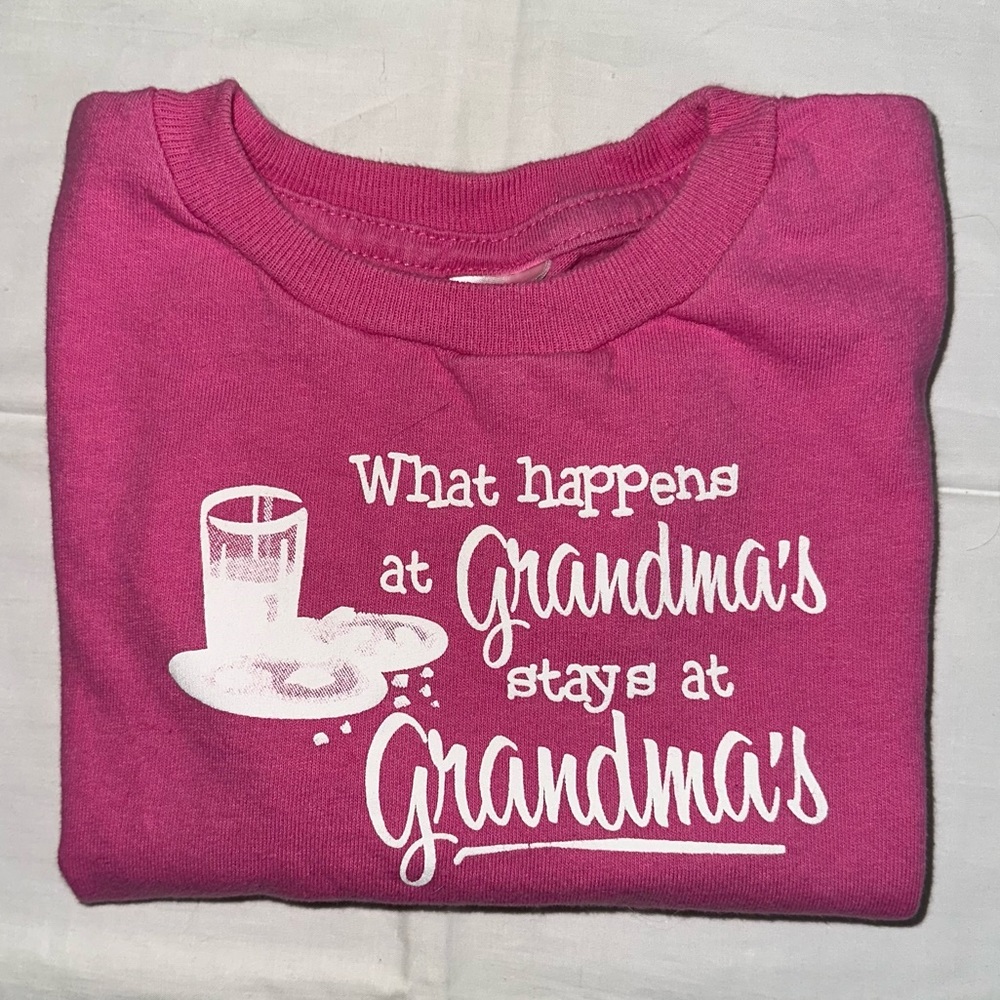 What Happens At Grandma’s Pink Top 4T